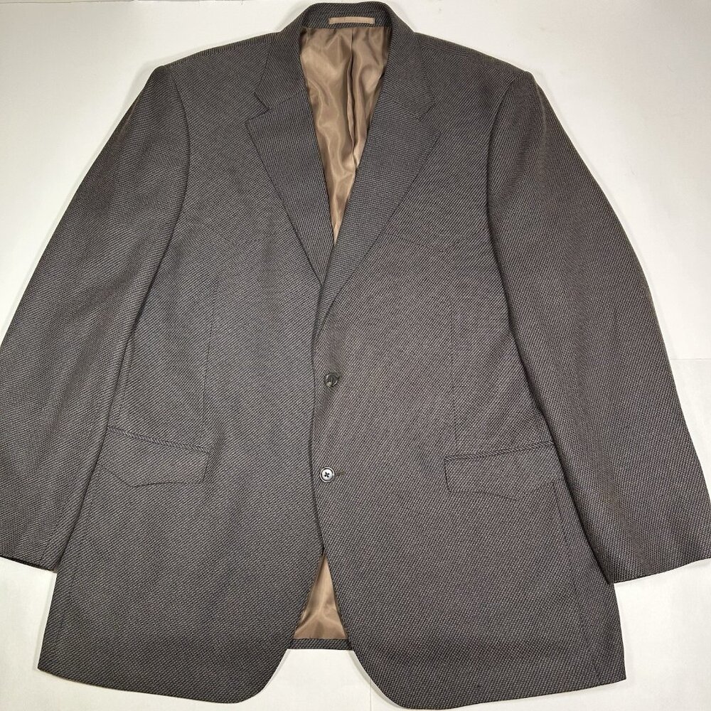 Red Sky Sport Coat Men Brown 2-Button Western Yoke Blazer Jacket Tweed Sz 48L